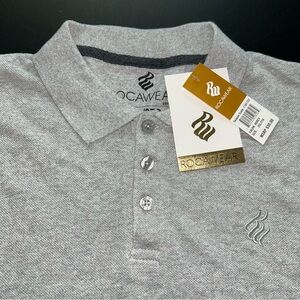 NWT Rocawear Heather GRAY POLO SHIRT MENS SIZE 2X XXL NEW Y2K Embroidered
